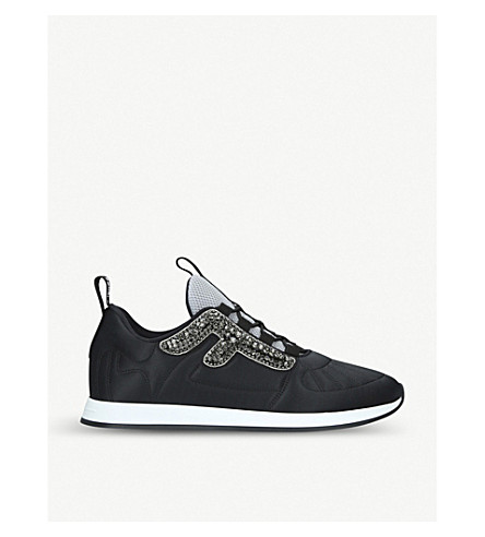 fendi embellished satin sneakers