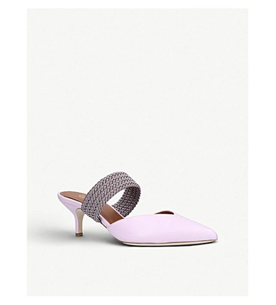 Shop Malone Souliers Maisie Leather Mules In Pink