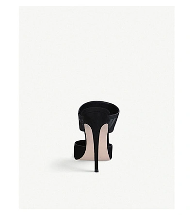 Shop Kg Kurt Geiger Arlo Elastic-strap Faux-suede Stiletto Heels In Black