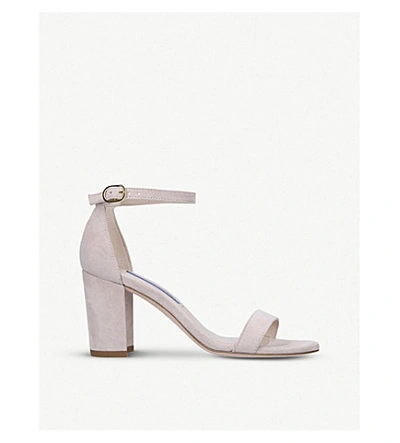 Shop Stuart Weitzman Nearlynude Suede Heeled Sandals In Other