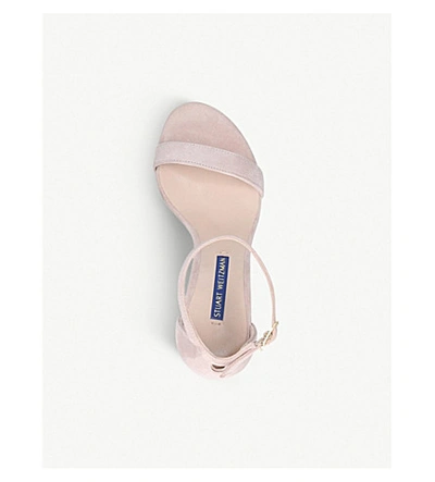 Shop Stuart Weitzman Nearlynude Suede Heeled Sandals In Other