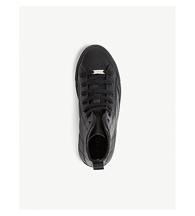 Shop Claudie Pierlot Ariah Leather Trainers In Black