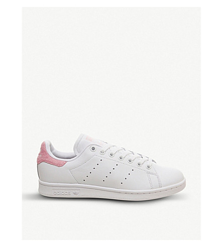 adidas pink leather trainers