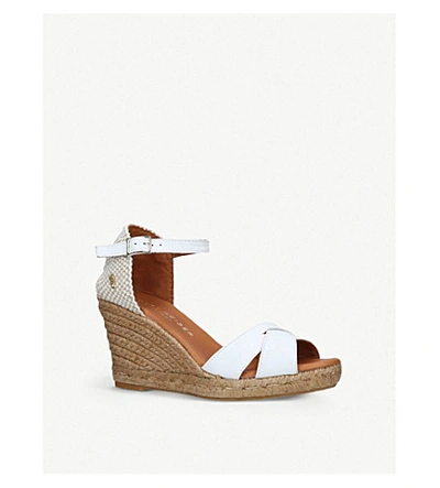 Shop Kurt Geiger Leona Leather Espadrilles In White