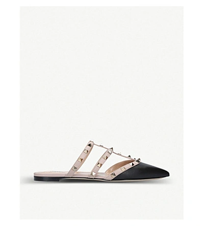 Valentino rockstud mules black sale