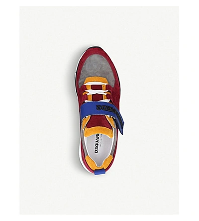 Shop Dsquared2 Martin Colour-blocked Suede Trainers In Mult/other