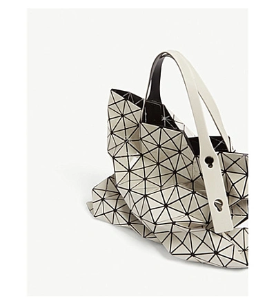 Shop Bao Bao Issey Miyake Prism Bi-texture Tote In Khaki