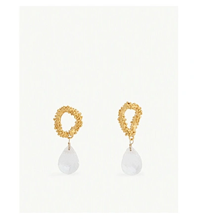 Shop Alighieri Initial Spark Earrings In Gold