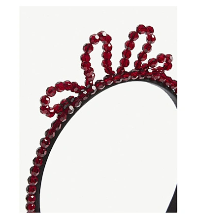 Shop Simone Rocha Wiggle Tiara In Blood Red