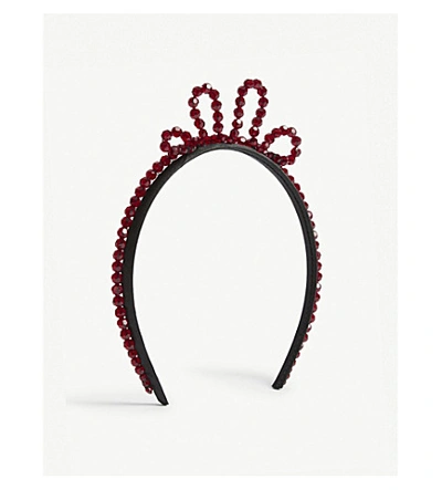 Shop Simone Rocha Wiggle Tiara In Blood Red