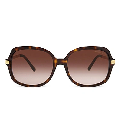 Michael Kors Womens Tortoise Mk2024 Adrianna Ii Round-frame Sunglasses |  ModeSens