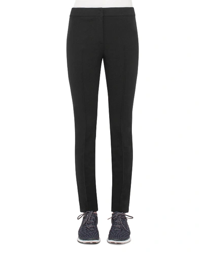 Shop Akris Punto Franca Mid-rise Cropped Pants In Noir