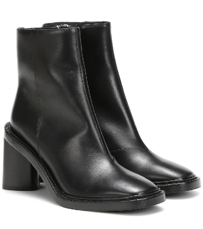 Shop Acne Studios Leather Ankle Boots In Black