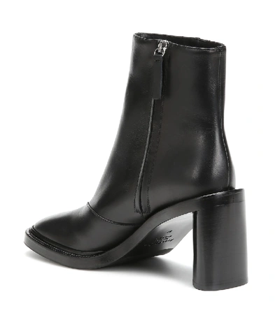 Shop Acne Studios Leather Ankle Boots In Black