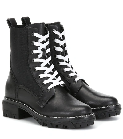 Shop Rag & Bone Lace-up Leather Ankle Boots In Black