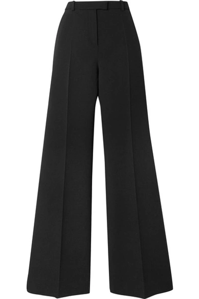Shop Givenchy Wool-blend Twill Flared Pants In Black