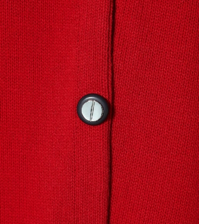 Shop Marni Oversized Wool Cardigan In Red