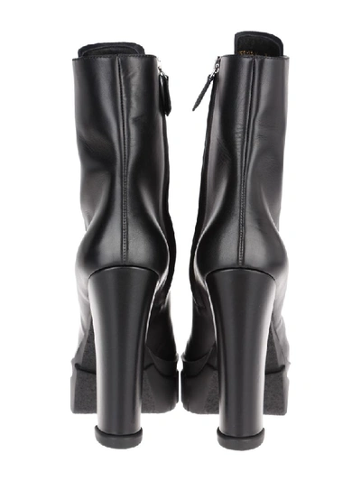 Shop Prada Lace-up Boots In Black