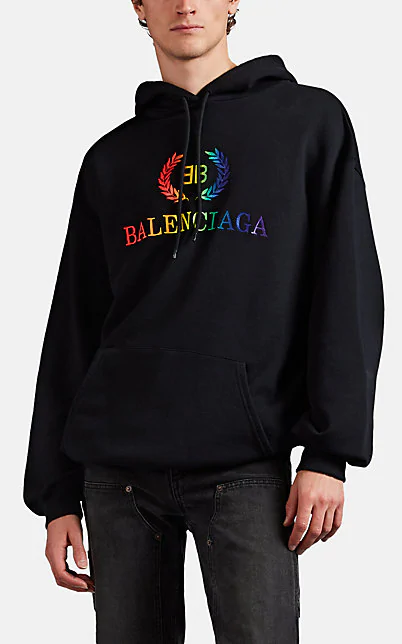 balenciaga hoodie rainbow