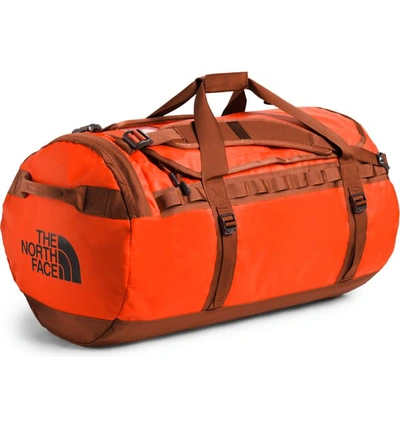 Shop The North Face Base Camp Large Duffle Bag In Acrylic Orange/ Picante Red