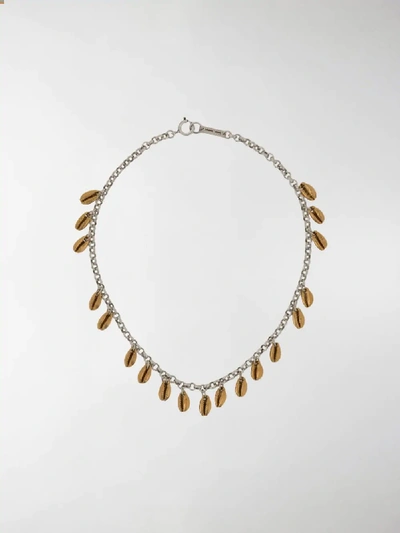 Shop Isabel Marant Amer Shell Necklace In Gold