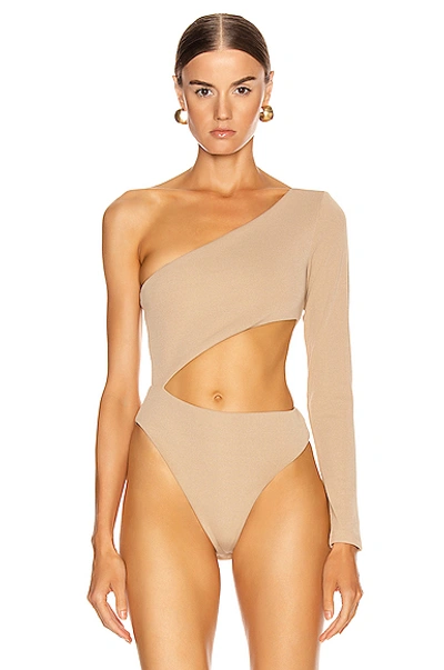 Shop Atoir Secret World Bodysuit In Nomad Nude