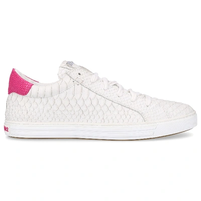 Shop Dsquared2 Low-top Sneakers Tennis Club Calfskin Embossing White