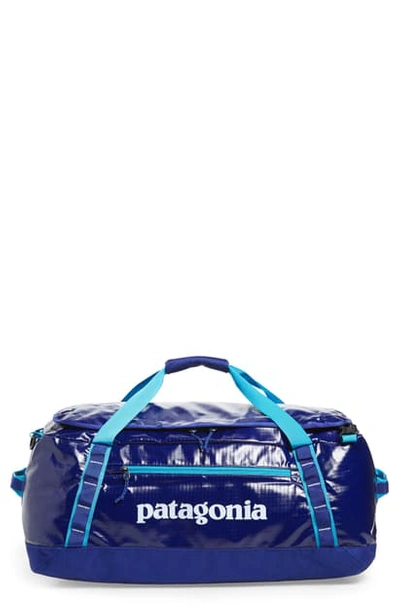 Shop Patagonia Black Hole Water Repellent 55-liter Duffle Bag In Cobalt Blue