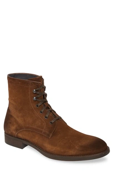 Shop To Boot New York Ditmas Lace-up Boot In Medium Brown Suede