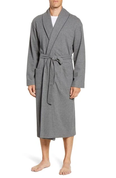 Shop Majestic Greywaters Cotton Blend Robe In Charcoal