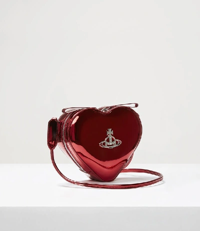 Shop Vivienne Westwood Johanna Heart Crossbody Bag Red