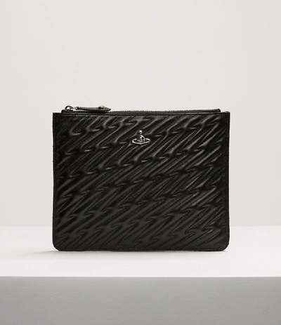 Shop Vivienne Westwood Coventry Quilted Pouch Black