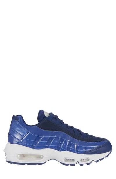 Shop Nike Air Max 95 Se Running Shoe In Blue Void/ White/ Royal Blue