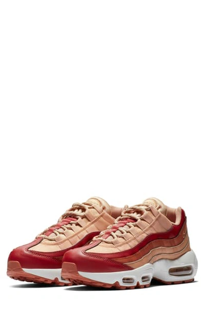 Shop Nike Air Max 95 Running Shoe In Crimson/ Peach/ Rose Gold