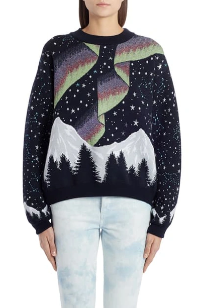 Shop Alanui Circle Of Life Jacquard Sweater In Multicolor