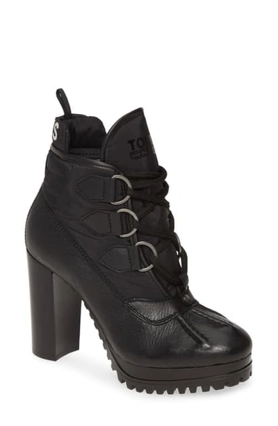 Shop Tommy Jeans Clarissa Lace-up Bootie In Black