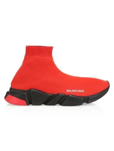 Shop Balenciaga Speed Trainers In Red Black