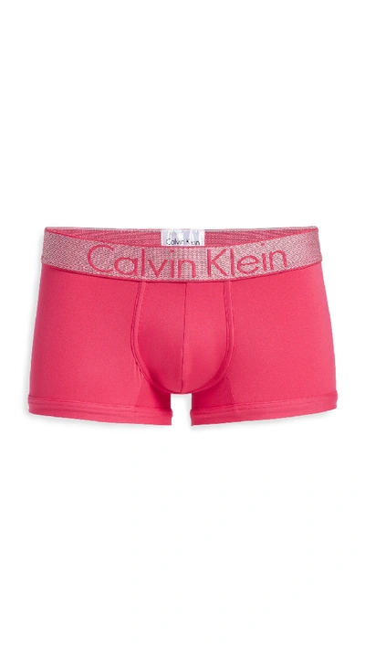 Shop Calvin Klein Underwear Stretch Micro Low Rise Trunks In Azalea
