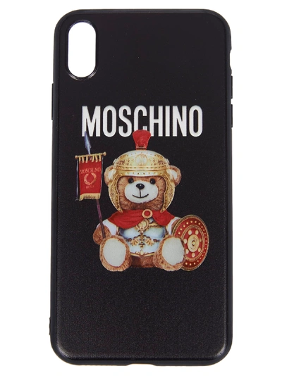 Shop Moschino Roman Teddy Bear Cover I-phone Xs / X In Black