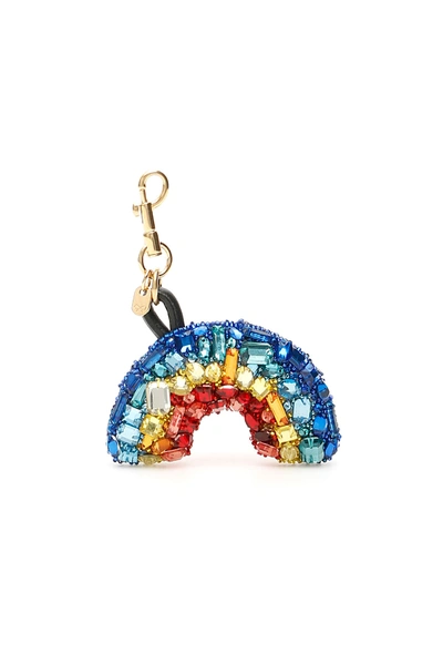 Shop Anya Hindmarch Crystal Rainbow Charm In Multi (blue)