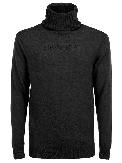 Shop Ambush Turtleneck Sweater In Dark Grey