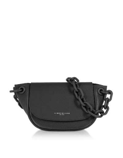 Shop Simon Miller Grained Leather Bend Bag In Black