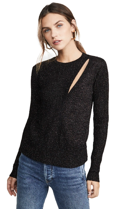 Shop Michelle Mason Asymmetrical Layered Sweater In Black