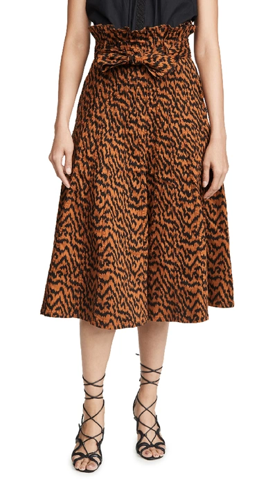 Shop Ulla Johnson Esther Skirt In Ikat Zebra