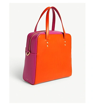 Shop Joseph Ryder 25 Leather Top Handle Bag In Carnelian