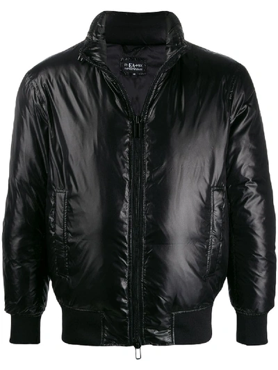 Shop Emporio Armani Logo Down Jacket In Black