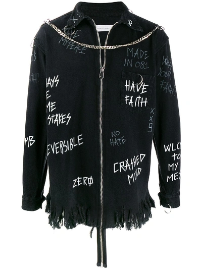 Faith Connexion Printed Jacket In Black | ModeSens