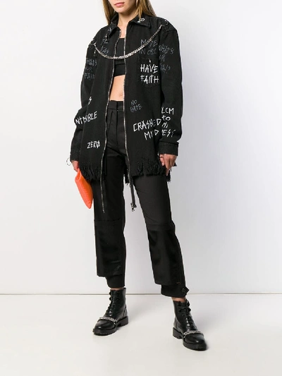 Faith Connexion Printed Jacket In Black | ModeSens