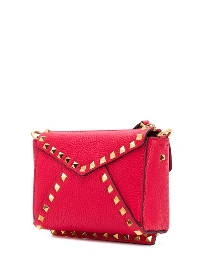 Shop Valentino Rockstud Hype Small Leather Shoulder Bag In Red