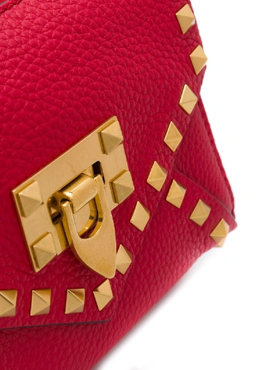 Shop Valentino Rockstud Hype Small Leather Shoulder Bag In Red